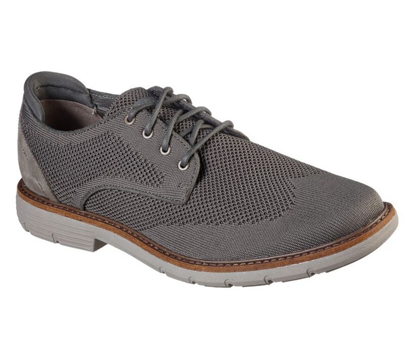 Skechers Herr Mörk Grå Snörskor - Lite Lugg - Basswood - Sverige (TNSEF-4107)